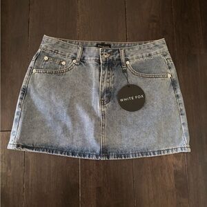 White Fox Boutique Denim Mini Skirt - Blue
